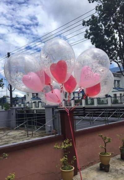 2-in-1 Special Heart Helium Balloon