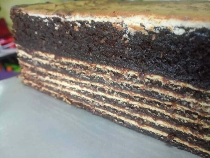 Hazelnut Chocolate Kek Lapis (Kek Lapis Hazelnut Chocolate)